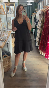 Black V-Neck Dress