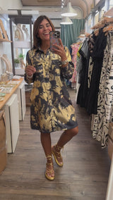 Gold & Denim Shirt Dress