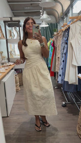 Ivory Embroidered Back Detail Dress