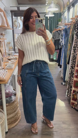 Ivory Knitted Top