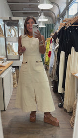 Ivory Front Pockets Dress