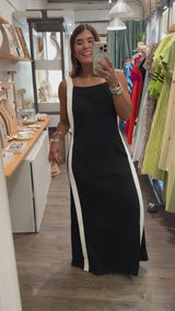 Black & White Side Detail Dress