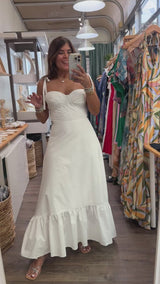 White Corset Maxi Dress