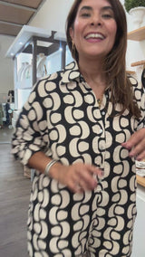 Black & White Print Romper