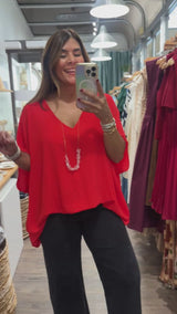 Red Caftan Top