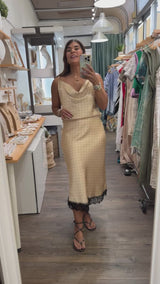 Tiny Dots and Lace Top & Skirt Set