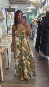 Olive Mix Maxi Dress