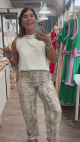 White Tie Shoulder Detail Top