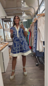Blue Print Dress