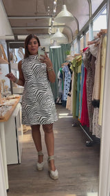 Zebra Print Shift Dress
