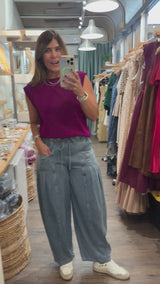 Light Denim Barrel Jeans