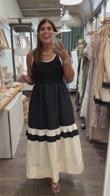 Black & Ivory Contrast Dress