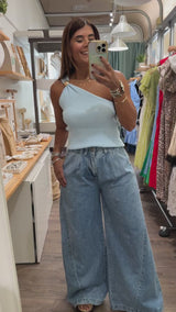 Medium Wash Wide Leg Jeans
