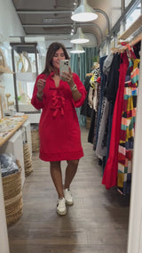 Red Front Bows Dress