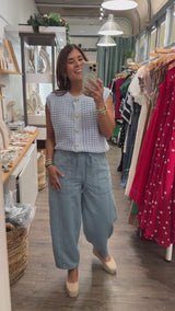 Drawstring Barrel Jeans