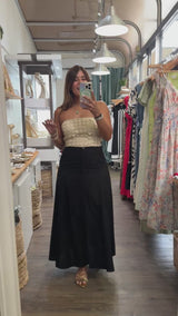 Beige Polka Dot Lace Tube Top