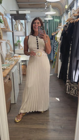 Sand Ribbed Maxi Dress