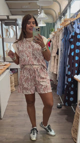 Animal Print Top & Shorts Set