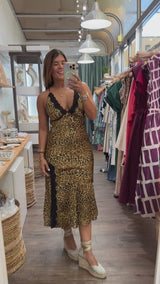 Animal Print Back Detail Dress