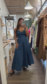 Dark Denim Midi Dress