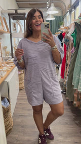 Lavender Textured Romper
