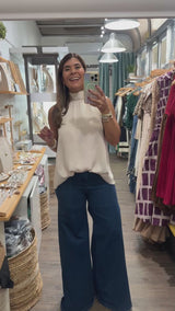 Champagne Halter Neck Top