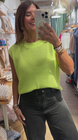 Lime Knitted Top