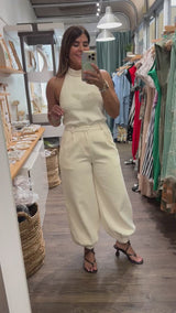 Ivory Halter Top & Pant Set