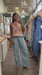 Blush Brown Cowl Neck Top