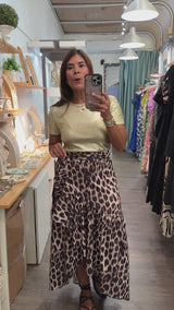 Leopard Print Wrap Around Skirt