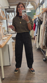 Black Barrel Pants