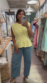 Yellow Polka Dots Top