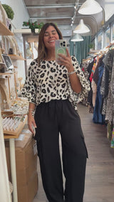 Ivory Leopard Print Top