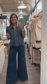 Denim Button Down Top