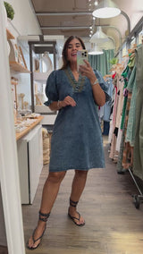 Acid Wash Denim Dress