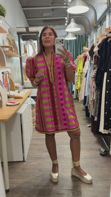 Lime & Plum Mix Print Dress