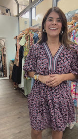 Mauve Mix Print Dress
