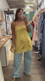 Marigold Lace Detail Top