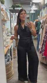 Black Back Detail Jumpsuit