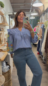 Embroidered Sleeves Top