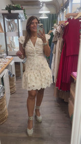Ivory Flower Lace Dress