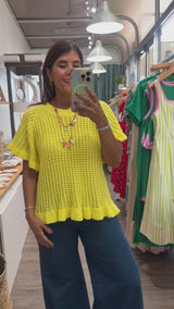 Lemon Knitted Top