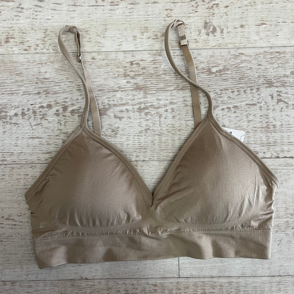 Taupe Seamless Bra Plus - Peplum Clothing