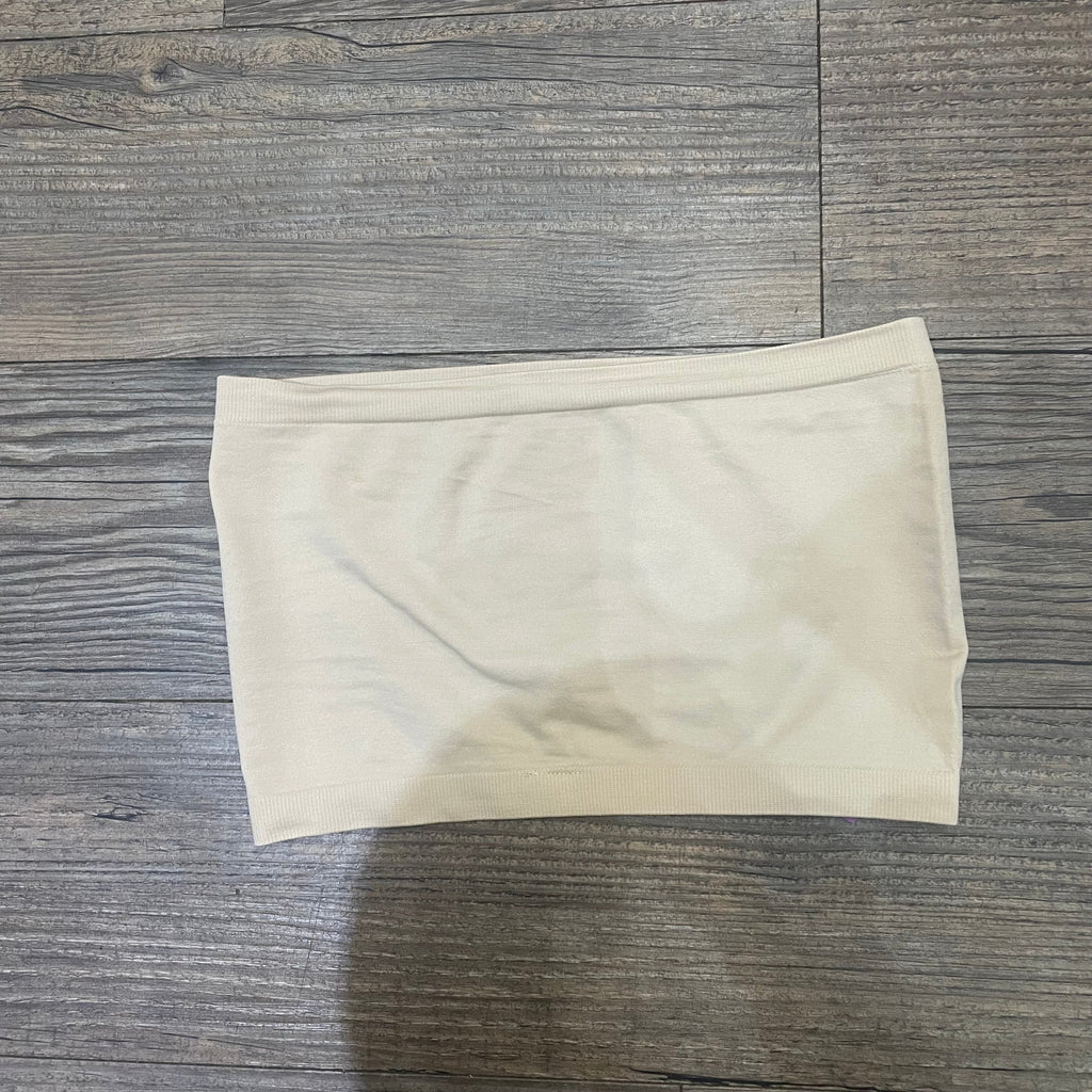 Beige Tube Top – Peplum Clothing